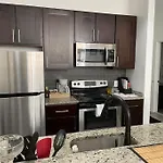 Cozy, High Rise, Large Studio Facing Downtown .
